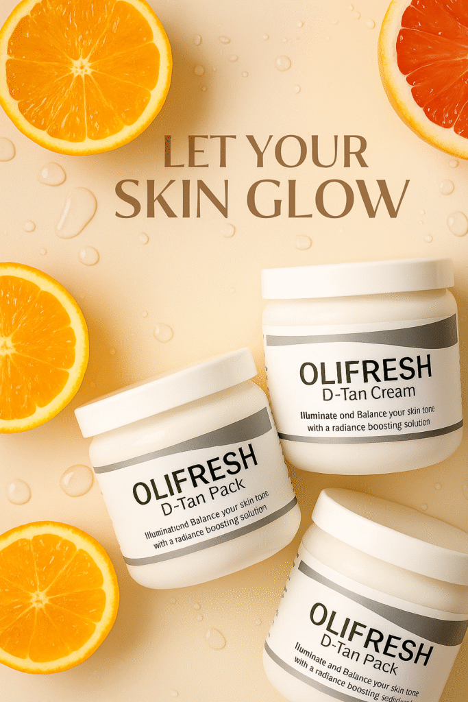 Detan skincare products for tan removal and glowing skin — natural de-tan face pack, face wash, and cream for brighter, even-toned complexion